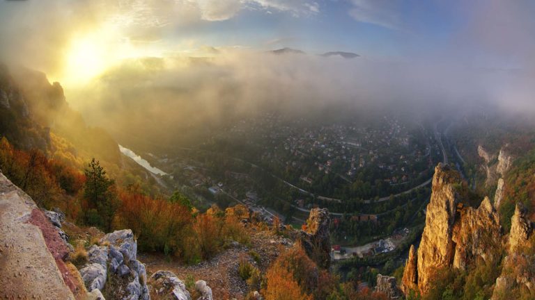 Sunrise at Iskar gorge Bulgaria