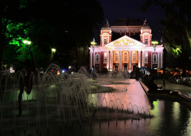 Ivan Vazov National Theathre building in Sofia, Bulgaria