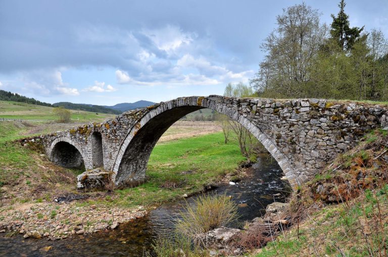 Old stone bridge in Rhodope mountains Bulgaria