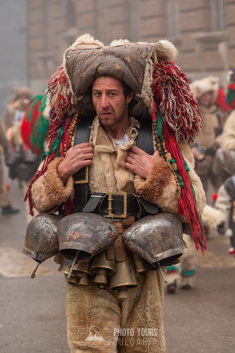 Kuker with big bells at Surva festival