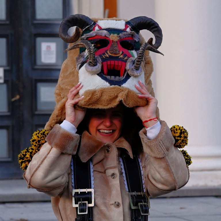 woman kuker at Surva festival in Pernik Bulgaria