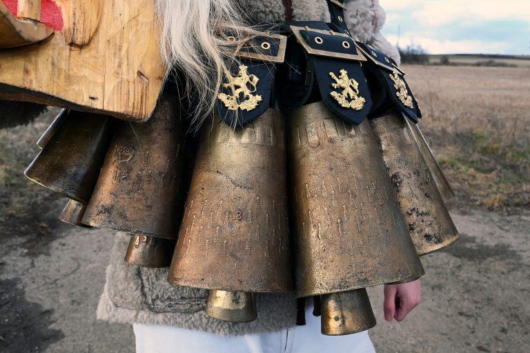 Kukeri bells in Pernik region Bulgaria