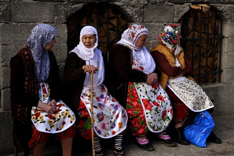 Old pomak ladies in Ribnovo Bulgaria