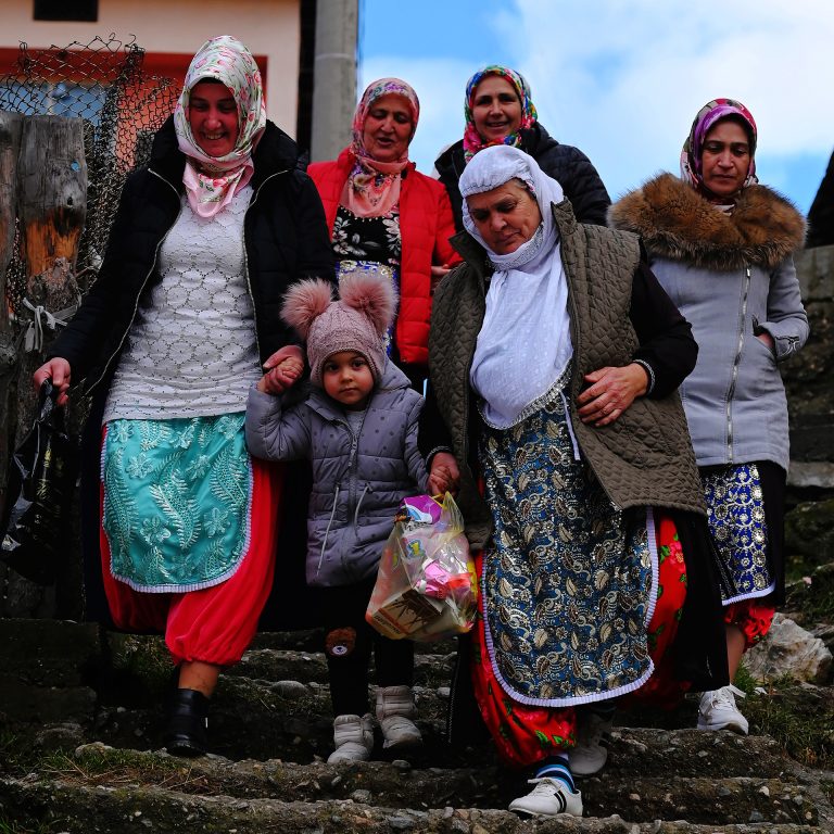 Pomak ladies in traditional wedding in Ribnovo Bulgaria