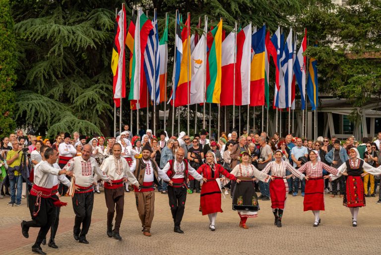 Traditional dancing at Rose Festival Bulgaria
